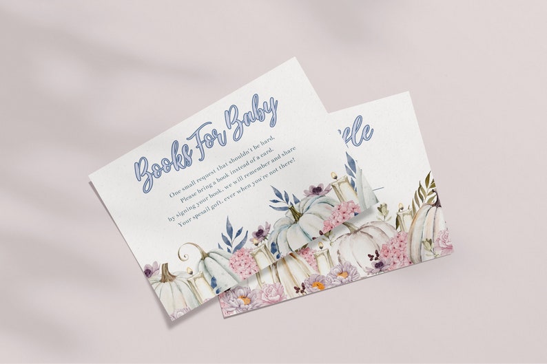 Pumpkin Baby Shower Invitation Set: Boy Diaper Raffle (Printable) image 2