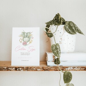 Boho Girl Baby Shower Custom Sign: Editable Text (Digital Download) image 6