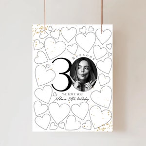 30 Reasons We Love You Template: 30th Birthday Gift (Digital Download) image 6
