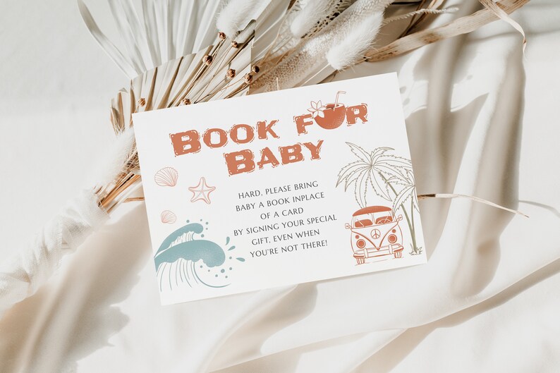 Surf Baby Shower Invitation Set: Beach Theme (Digital Download) image 4