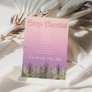 Girl Camping Birthday Invitation: Adventure Party Invite (Digital Download) image 3
