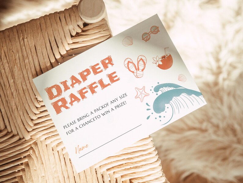 Surf Baby Shower Invitation Set: Beach Theme (Digital Download) image 5