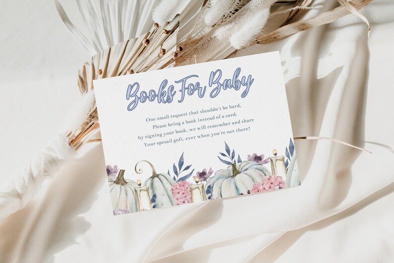 Pumpkin Baby Shower Invitation Set: Boy Diaper Raffle (Printable) image 3