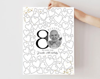 80 Reasons We Love You Template Printable Poster Editable Signature Frame Eighty Reasons Why Birthday Party Decor for Adult 80th Anniversary