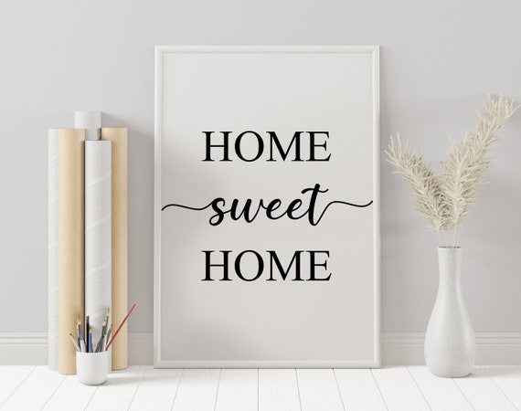  Impresión en lienzo pintura minimalista Home Sweet Home Citas  Cartas arte de pared impresiones carteles fotos sala de estar dormitorio  decoración 19.7x27.6 in x3 sin marco : Hogar y Cocina