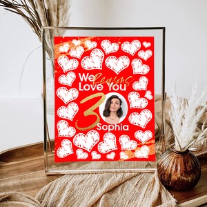 30 Reasons We Love You Template with Photo Thirty Things For Love Womens Thirty Anniversary Printable Banner 30th Birthday Memory Gift image 7