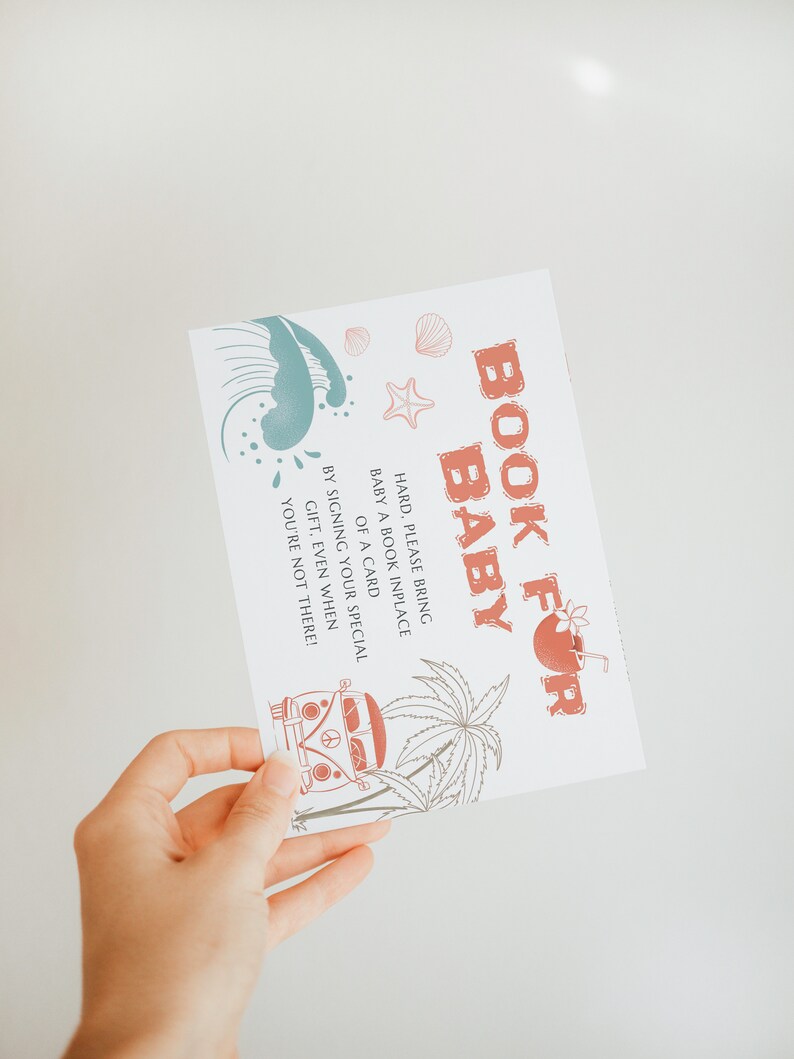 Surf Baby Shower Invitation Set: Beach Theme (Digital Download) image 3