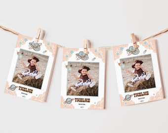 First Rodeo Monthly Photo Banner, 1st Birthday Photo Banner, Cowboy Monthly Photo Banner, Cowboy Photo Banner, First Birthday Photo Banner