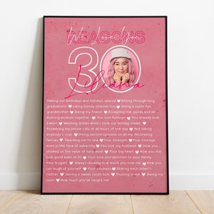 30th Birthday Printable Poster: Reasons We Love You (Editable Text) image 8