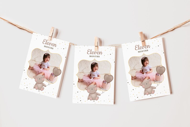 Teddy Bear 1st Birthday Invitation Bundle (Digital Download) image 9