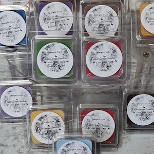 1 oz. Heavily Scented Handmade Wax Melt Tarts Sample Size Variety of Fragrances Glitter Wax Melt For Warmer