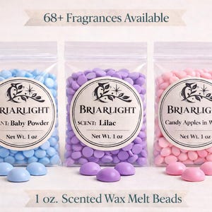 1 oz. Heavily Scented Hand-Poured Wax Melt Beads Sample Packs Variety of Fragrances