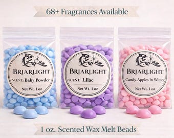 1 oz. Heavily Scented Hand-Poured Wax Melt Beads Sample Packs Variety of Fragrances