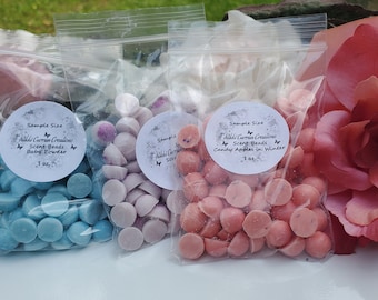 1 oz. Heavily Scented Hand-Poured Wax Melt Beads Sample Packs Variety of Fragrances