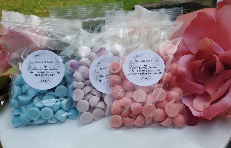 1 oz. Heavily Scented Hand-Poured Wax Melt Beads Sample Packs-BBW, VS and Peak Inspired Scents! 