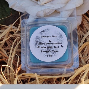Snuggle TYPE Scented 1 oz. Handmade Wax Melt Tarts Heavily Scented Fresh and Clean Fragrance Sample Size Glitter Wax Melts for Warmers