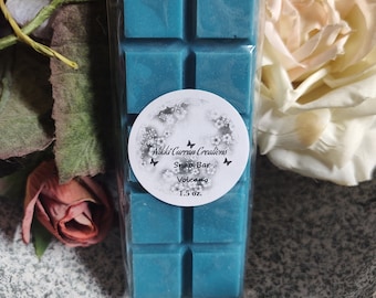 Volcano Scented Wax Melt Snap Bars 1.5 oz.  Sweet Fruity Fragrance Strong Scented Glitter Wax Melts for Warmer