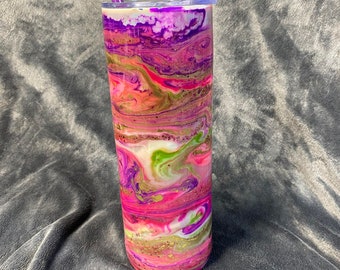 20 oz thin insulated glass in glow in the dark epoxy