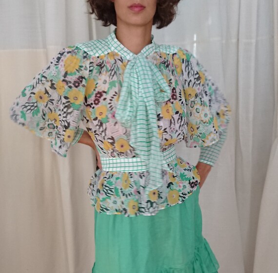 ossie clark bluse mit celia birtwill print