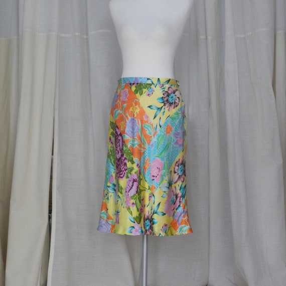 kenzo vintage silk skirt