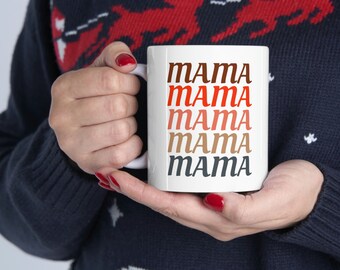 Mama Coffee Mug, Trendy Retro Mama Mug, Gift For Mom, Mother's Day, Mom Birthday Gift, Mother's Day Gift, New Mom, New Mom Gift, Mama Mug