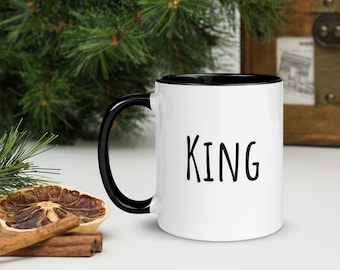 King Ceramic Coffee Mug, Funny Gift for Him