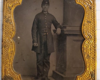 African-American Civil War Union Soldier Tintype Original Photograph