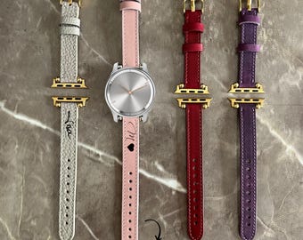 Correa de cuero personalizada para reloj Garmin Fenix 8, 7, 6, 5, 7X, 6X, 5X, 7S, 6S, 5S Solar Pro, Quatix 7, 6, 5 Approach S62, S42, Vivoactive 4 y 3