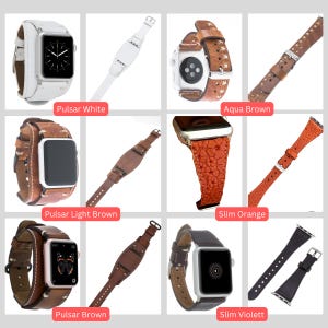 Fitbit Versa 4/3/Sense/2/Lite Leather Smartwatch CUFF Band Mens & Womens Watch Straps Modern Smart Watch Belts – Best Custom Bands - Gift image 4