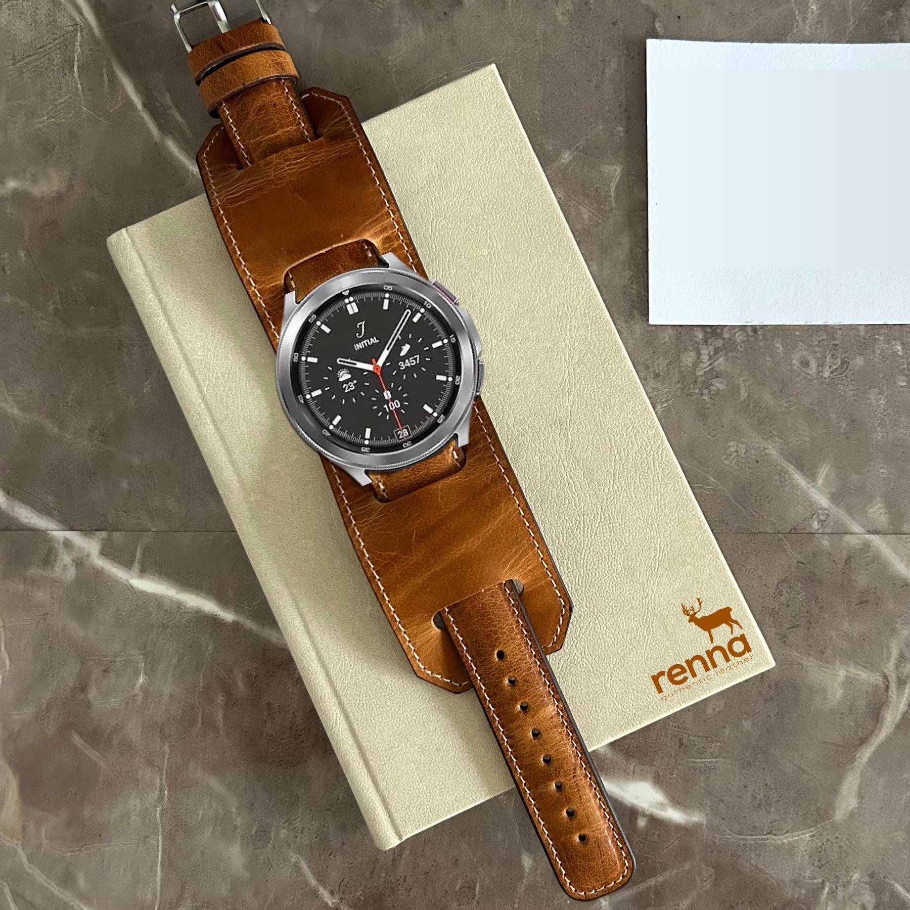 Personalized Samsung Galaxy 5 6 7 Smart Watch Leather Strap Galaxy Watch Custom Gift Unisex Timeless Gift Specified