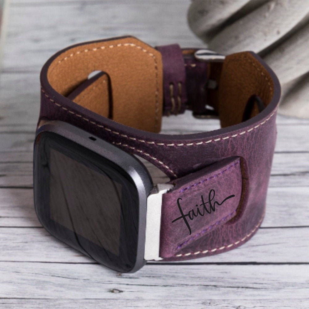 fitbit versa leather strap uk