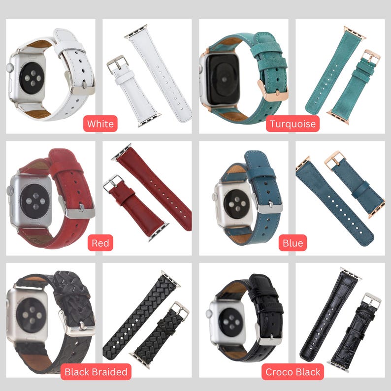 Fitbit Versa 4/3/Sense/2/Lite Leather Smartwatch CUFF Band Mens & Womens Watch Straps Modern Smart Watch Belts – Best Custom Bands - Gift image 5