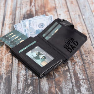 Personalisierte Geldbörse Geschenk Handgemacht Echtleder Geldbeutel RFID Schutz Portmonee mit Gravur Kartenhalter MünzfachWeihnachtsgeschenk