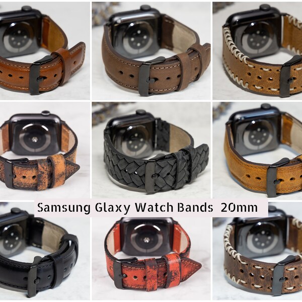 Leather Samsung Active 2 Watch Band Etsy