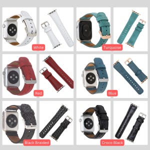 Correa de cuero personalizada para Fitbit Versa 4/3/2 Sense/SENSE 2: ideal como regalo de Navidad para novios y novias. Correa de repuesto deportiva. imagen 3
