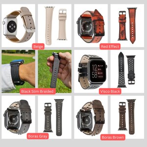 Correa de cuero personalizada para Fitbit Versa 4/3/2 Sense/SENSE 2: ideal como regalo de Navidad para novios y novias. Correa de repuesto deportiva. imagen 5