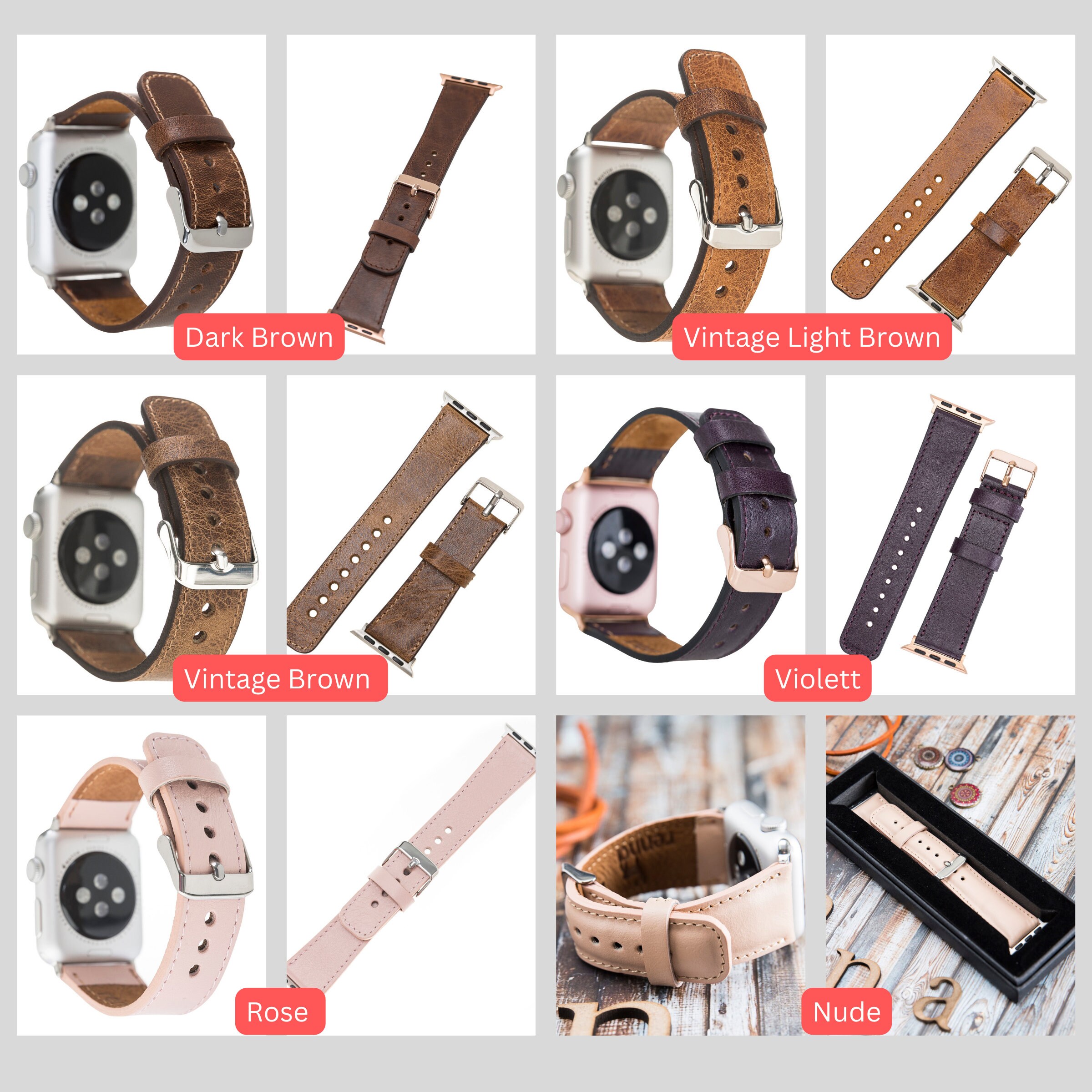 ﺴ♧☍ Suanbei is suitable for apple watch8 strap genuine leather summer  breathable apple watch 7th generation iwatch6/5/se/ultra thin strap spring  and summer creative advanced 40/44/41/45mm female