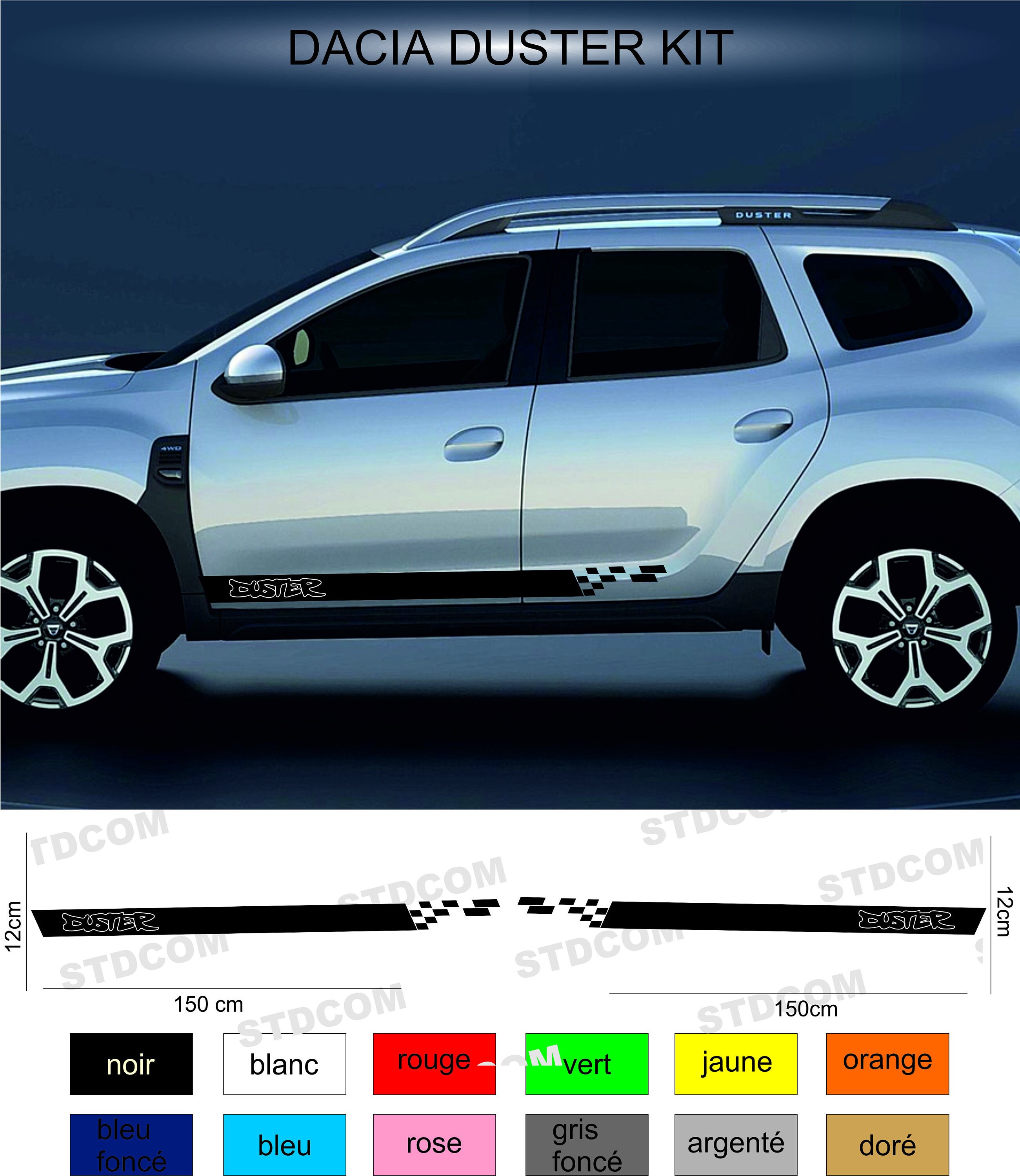 Pièces tuning, accessoires, pare-buffle, tapis DACIA DUSTER 2018 2019 2020  2021 2022