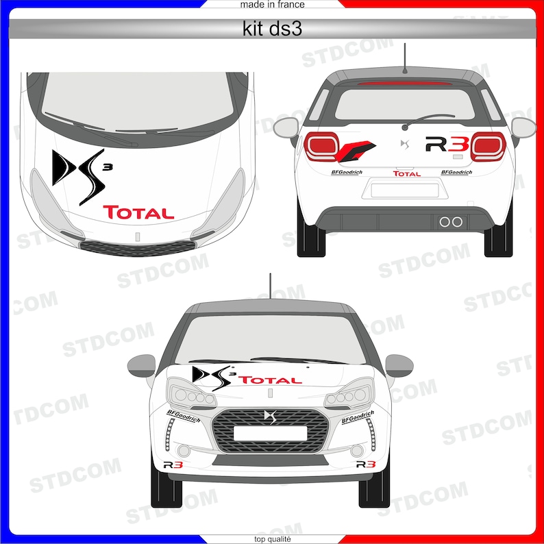Citroen DS3 R3 Full Body Kit Decal Etsy