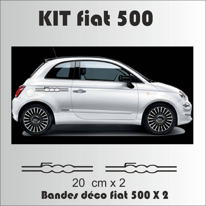 Pair 3D Fiat Logo Resinated Stickers – For Fiat 500, X Models – Vinyl Decals