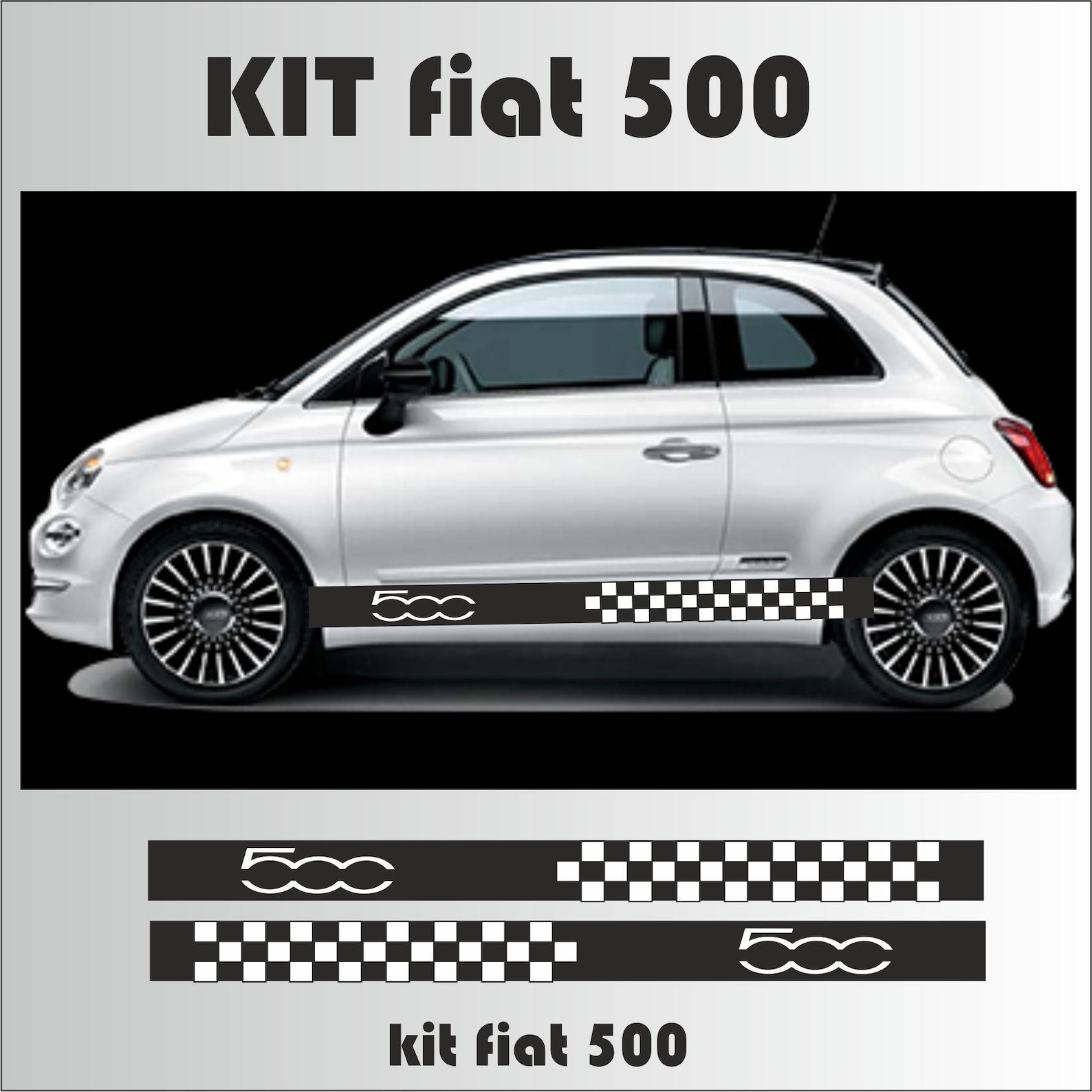 Kit Stickers autocollant bande Fiat 500 x 2 Etsy France