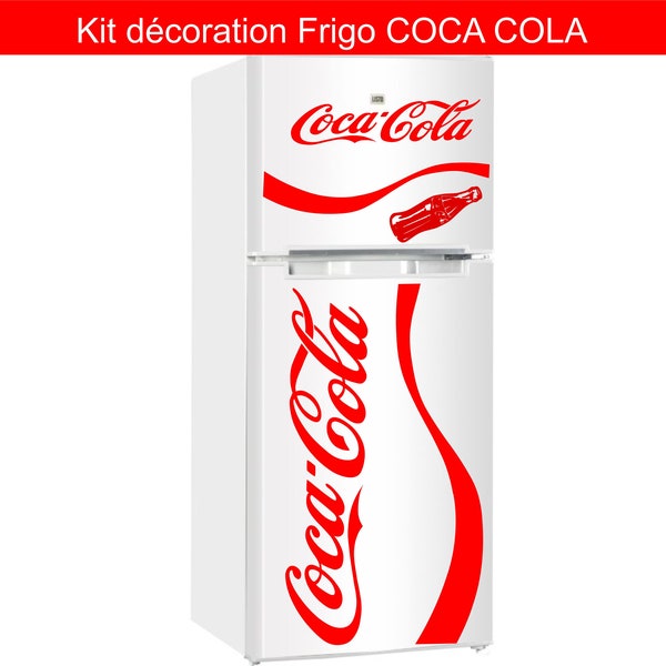 set coca coca  frige - decal sticker