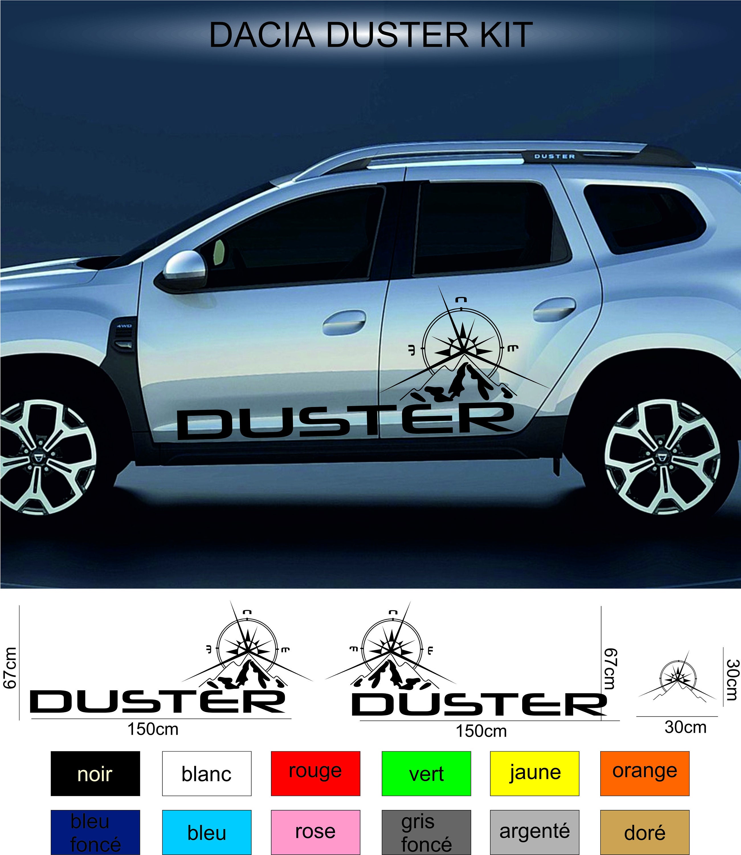 4 Couleurs】 Z.MYUKI Duster SUV Extreme Coque clé avec Porte Clef