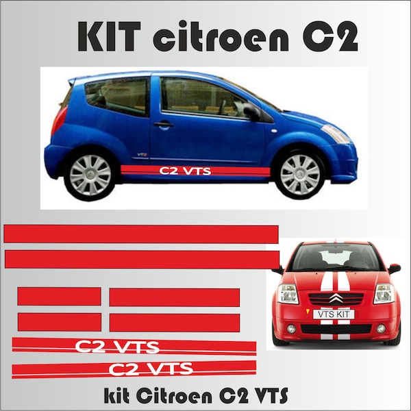 Kit Stickers autocollant kit citroen c2 VTS rallye