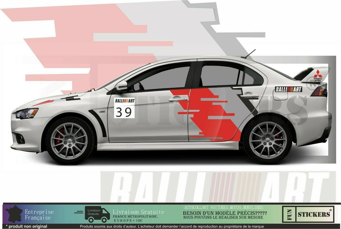 Decal Graphic Wrc Mitsubishi Lancer Evo Body Kit Etsy