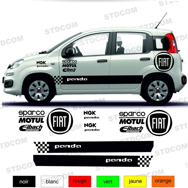 Kit Stickers autocollant kit complet Fiat panda racing