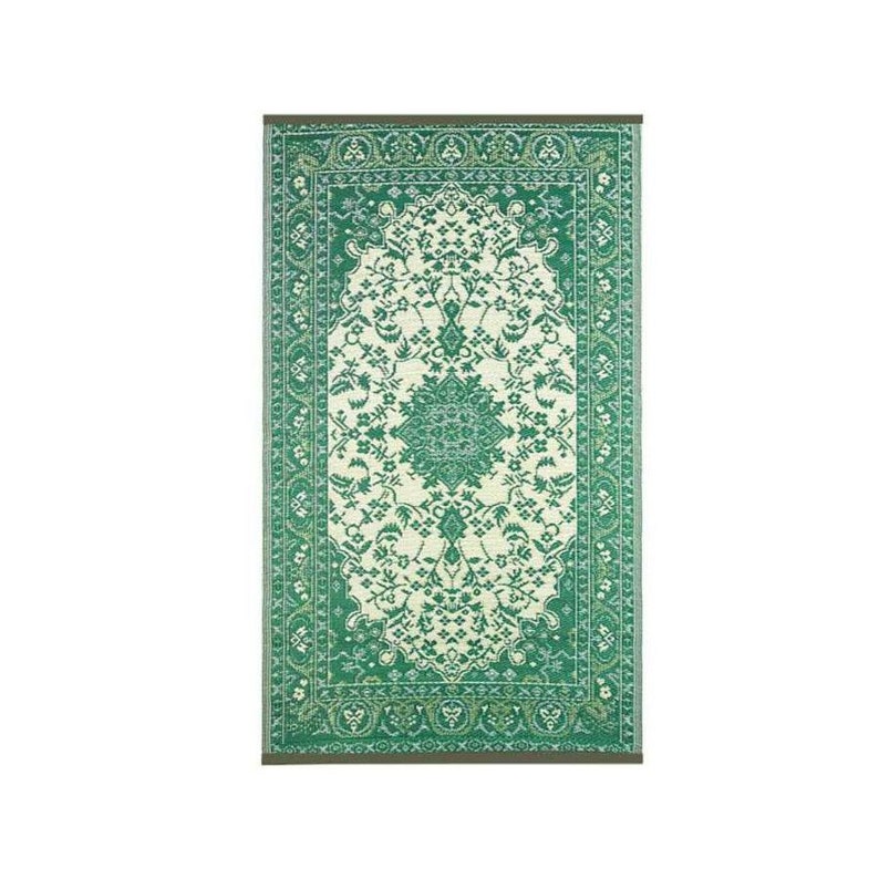 Grüner orientalischer OutdoorTeppich für Garten und
