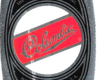 Vintage Columbia Bicycle Decal