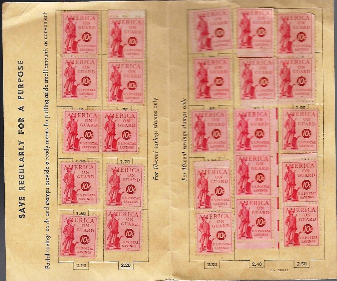 US Postal Savings Stamps Etsy