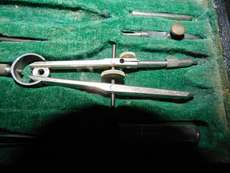 Vintage Technical Drawing Tools Set Etsy